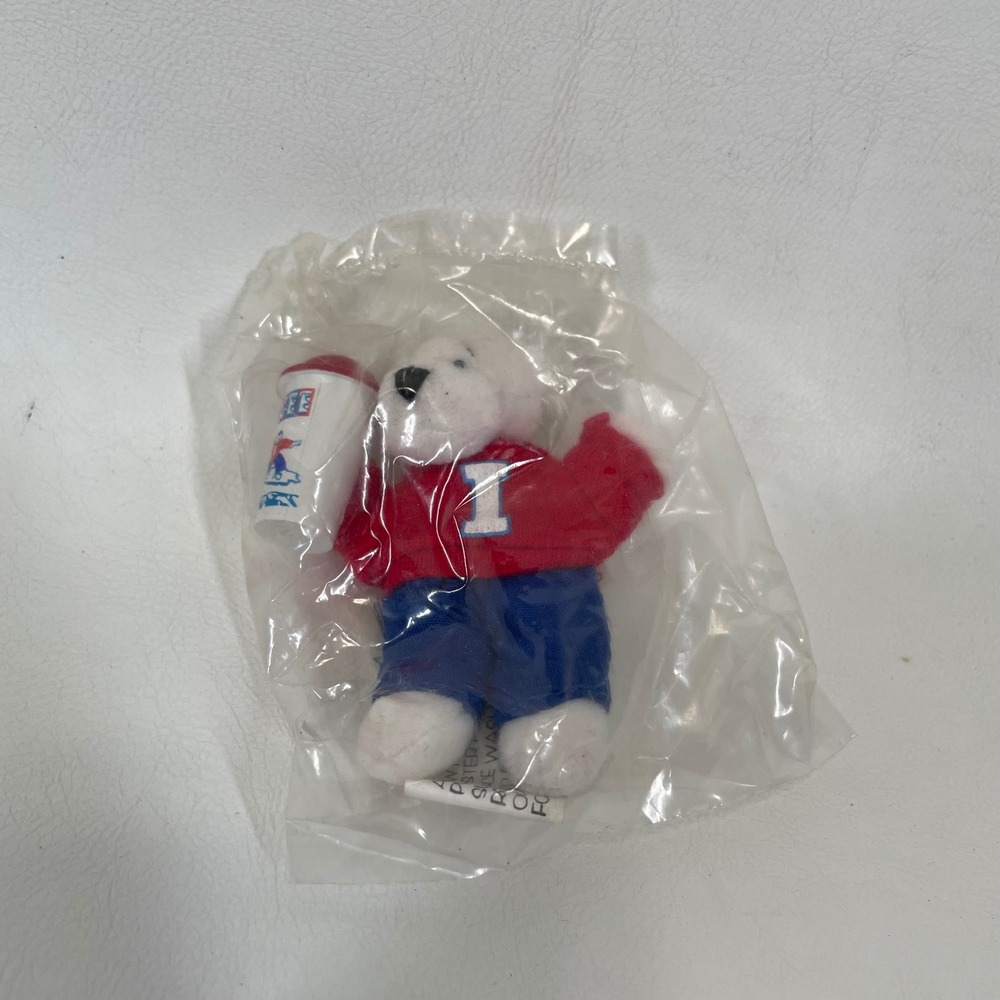 Vintage ICEE Polar Bear Plush Mascot Holding Cup Sealed QFUN Intl Inc 30600